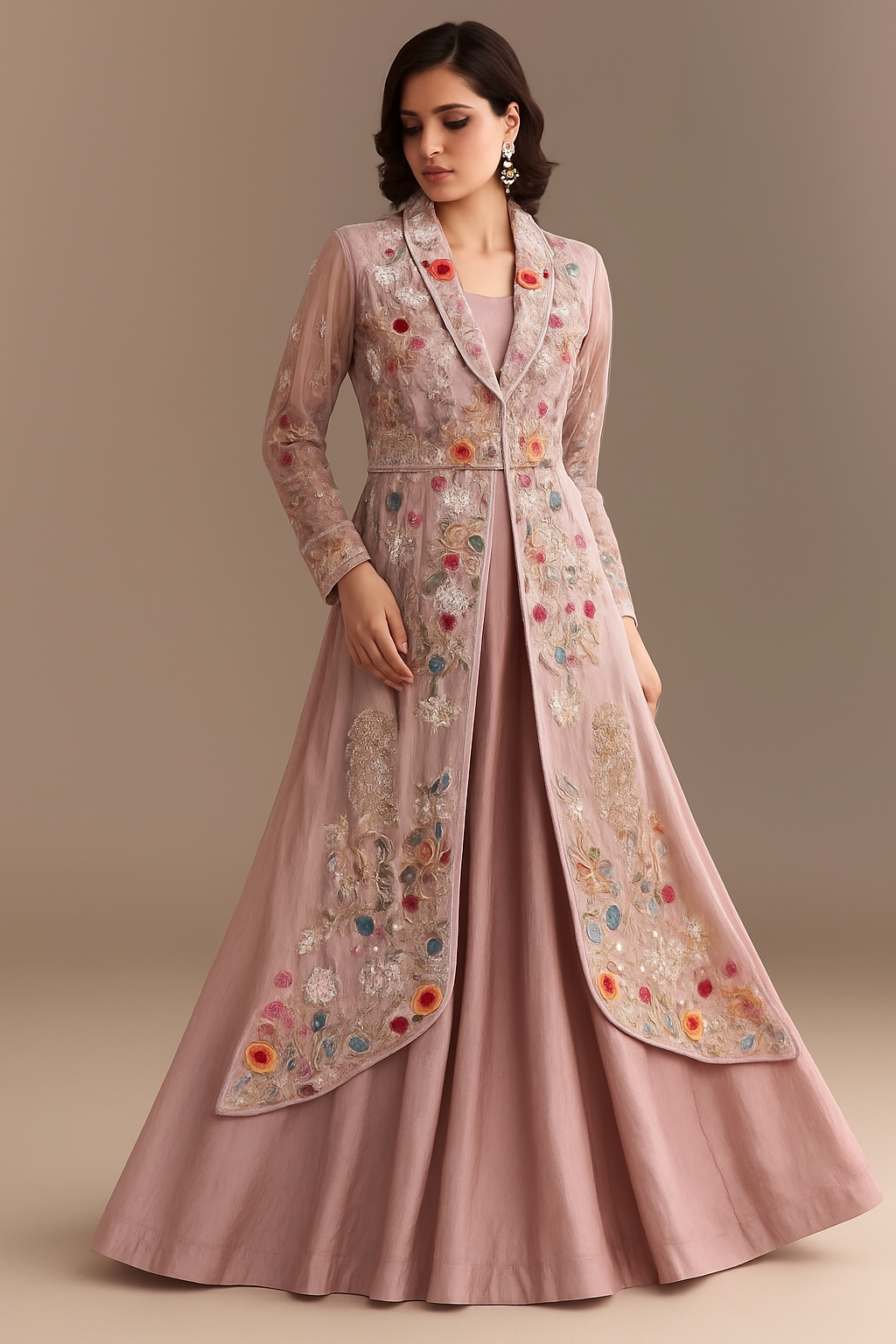 Lavender Luxe Zardosi Jacket Lehenga by Trendiesta