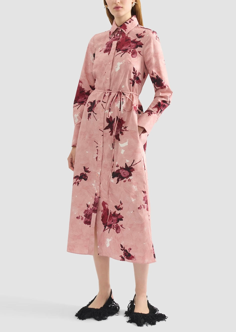 Botanic Wrap Shirt Dress