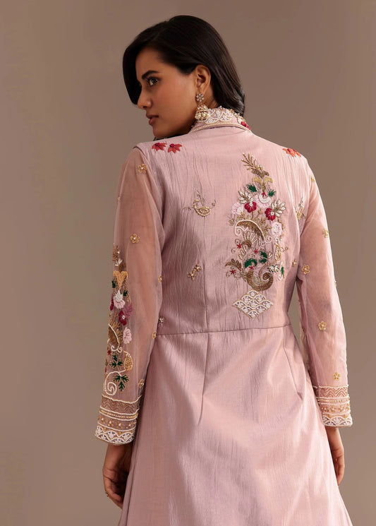 Lavender Luxe Zardosi Jacket Lehenga by Trendiesta